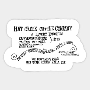 Hat Creek Cattle Company Sign Sticker